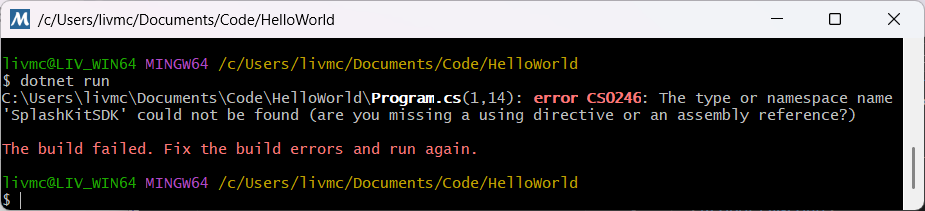 Error Example